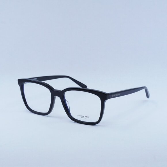 Saint Laurent SL672 001 Eyeglasses Black 55mm Square Frame - Picture 1 of 10